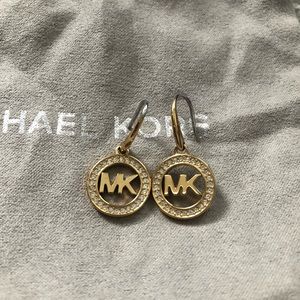 Micheal Kors Logo Drop Earrings